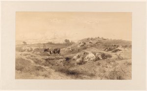 Landskap med boskap och vilande herde