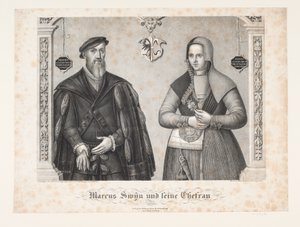 Marcus Swin och fru av Johan Friedrich Fritz