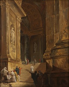 A Temple Staircase, ca 1783 (olja på duk) av Johan Gottlob Brusell