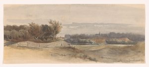 Panoramalandskap av Johan Hendrik Weissenbruch (signed by artist)