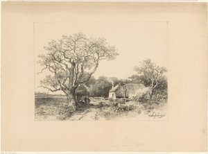 Landskap med gård