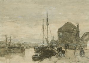 Utsikt över Turfmarkt och Eendjespoort i Haarlem Utsikt över Turfmarkt med Ankporten i Haarlem av Johan Hendrik Weissenbruch