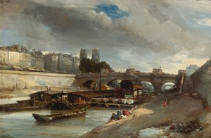Båttvätt nära Pont Neuf, Paris