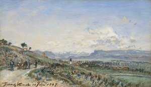 Huvudväg från Lyon till Grenoble av Johan Jongkind