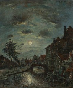 En inre kanal vid Dordrecht, Claire de Lune.