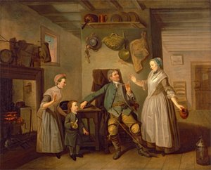 David Garrick och Mary Bradshaw i David Garricks The Farmer