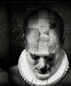A clowns death (serie), 2016 (fotomanipulation) av Johan Lilja
