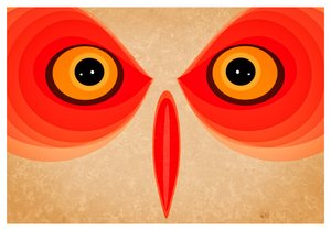 Owl, 2015 (digital konst) av Johan Lilja