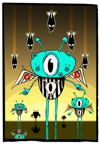 Team alien, 2012 (illustration) av Johan Lilja