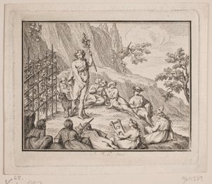 Vinjetten. Bacchus och muserna