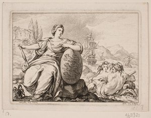Vignet til P. H. Mallet: Danmarks historia I, 1758