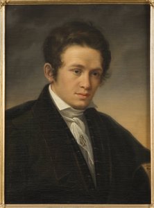 Porträtt av poeten Karl August Nicander (1799-1839), av Sodermark, Olof Johan (1790-1848). Olja på duk av Johan Olaf Sodermark