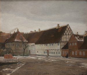 Vinterkväll i Ribe, Jylland