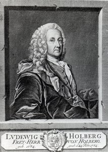Ludvig Holberg, graverad av Johann Martin Bernigeroth, 1757 av Johan Roselius
