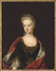 Marie Leczinska, reine de France - Porträtt av Marie Leszczynska, Frankrikes drottning (1703-1768), av Starbus, Johan (1679-1724). Olja på duk av Johan Starbus