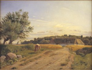 Ett torp vid Lodskov nära Vognserup Herrgård, Själland av Johan Thomas Lundbye