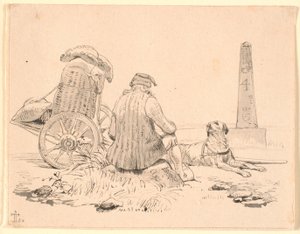 Handlaren och hans hund av Johan Thomas Lundbye