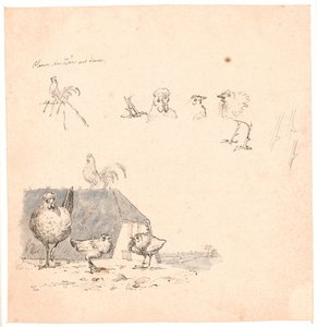Tupparna. Illustration till Kaalunds "Fabler för barn". Se kommentar från arkkatalog. av Johan Thomas Lundbye
