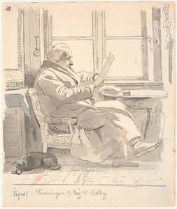 Porträtt av J. Th. Lundbyes farfar, justitieråd och tullförvaltare E. Bonnevie av Johan Thomas Lundbye