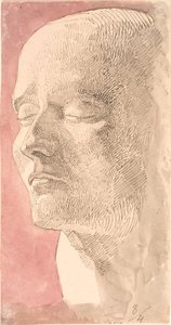 Studie efter Napoleons dödsmask av Johan Thomas Lundbye