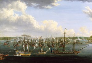 Slaget vid Fredrikshamn, 15 maj 1790 olja på duk