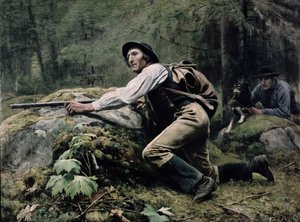 Älgjakt, 1889 av Johan Tiren