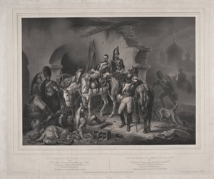 Franska armén i Kreml i Moskva - Woelfle, Johannes (1807-1893) - 1830 - Litografi - 60,8x85,9 - Privat samling av Johan Woelfle