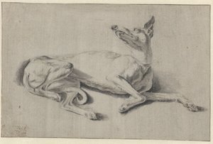 Liggande vinthund av Johan le Ducq (possibly)