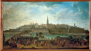Wien sett från Rotenturm-grinden ... (olja på duk) av Johann Adam Delsenbach