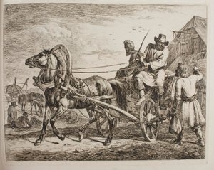 En rysk bondvagn av Johann Adam Klein