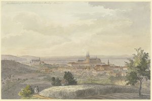 Utsikt över Bamberg från söder av Johann Adam Klein