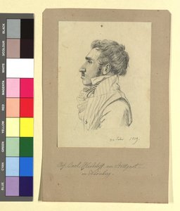 Carl Alexander von Heideloff (1789-1865), målare, arkitekt av Johann Adam Klein
