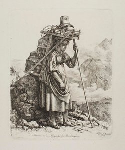 Mjölkerska på en ”Saeter” i Königsalpe av Johann Adam Klein
