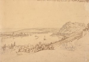 Ehrenbreitstein fästning av Johann Adam Klein