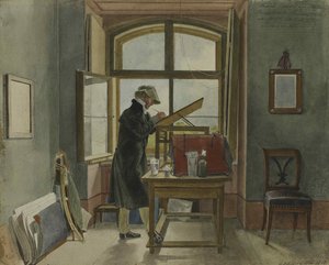 Johann Christoph Erhard i sin ateljé, 1818.