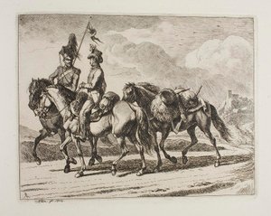 Militära ryttare av Johann Adam Klein