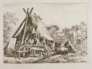 Soldater i ett militärläger av Johann Adam Klein