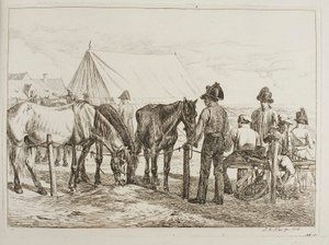 Soldater i ett militärläger av Johann Adam Klein