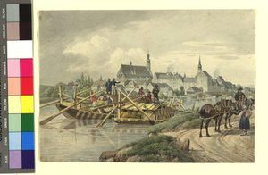 Straubing från norr av Johann Adam Klein