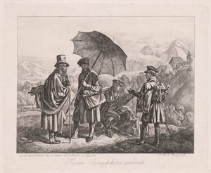 Konstnärerna på sin resa, 1819.