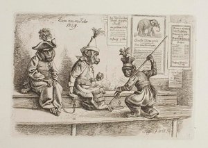 Till nyåret 1829. Apor av Johann Adam Klein