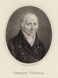 Porträtt av kompositören Johann Baptist Wanhal 1739-1813, 1815. av Johann Adamek