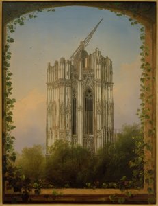 Oavslutat sydtorn av Johann Adolf Lasinsky