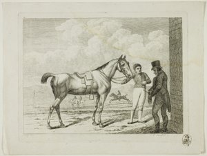 Ridskola och hästar av Johann Adolph Darnstedt