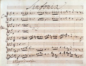 Första sidan av noten av Adriano i Siria av J A Hasse (1752) av Johann Adolph Hasse
