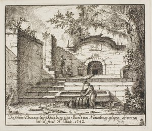 Den vackra fontänen nära Schönburg av Johann Alexander Thiele