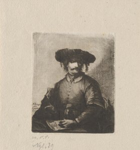 Självporträtt av Johann Andreas Benjamin Nothnagel, in the manner of Rembrandt van Rijn