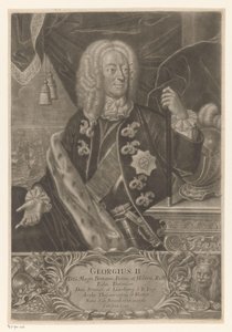Porträtt av George II, kung av Storbritannien av Johann Andreas Pfeffel (der Jüngere) (possibly)