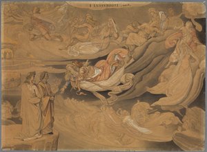 Dante im zweiten Kreis der Hölle, spricht mit Francisca da Rimini