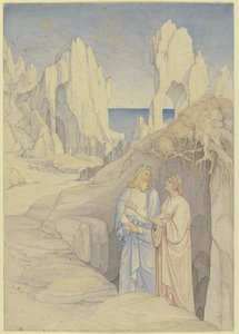 Dante och Vergilius i underjorden av Johann Anton Ramboux